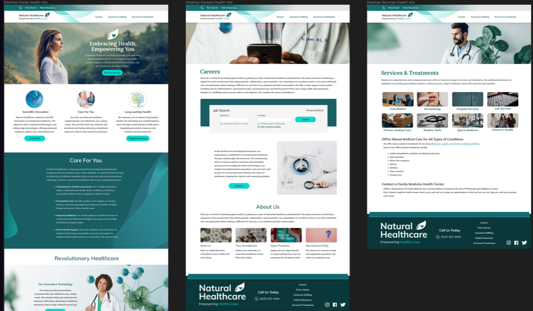 Natural Healthcare Figma Prototype