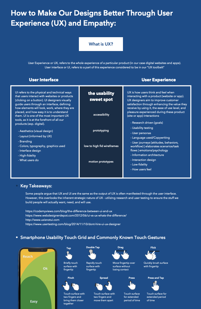 Static Image of ITS User Experience Mass Guide Presentation To Company Banner