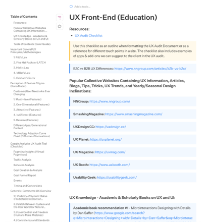 Static Image of ITS Internal User Experience Documnetation 1